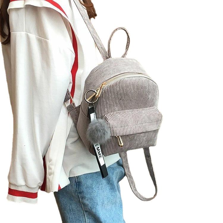 Stylish Cute Ladies' Mini Velvet Backpack