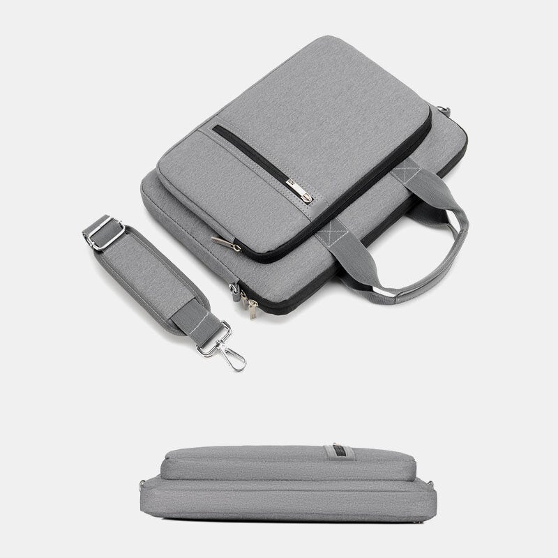 Men's Nylon Shockproof Waterproof Laptop Briefcase - Teacher Crossbody Shoulder Bag