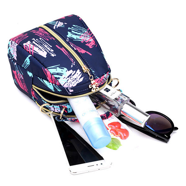 Women Print Nylon Casual Crossbody Bag Lightweight Shoulder Handbag