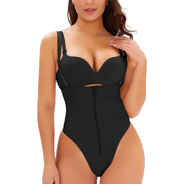 Shapewear Sexy Lace Smooth Plunge Body Briefer Seamless U Bodysuit Bridal Thong