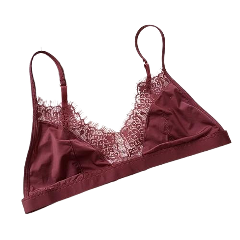 Comfortable Breathable Sexy Ladies' Floral Print Lace Bra With Adjusted Straps