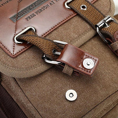 Men's Retro Canvas Crossbody Bag for Travel, Cycling, Hiking, School, Military Messenger Satchel