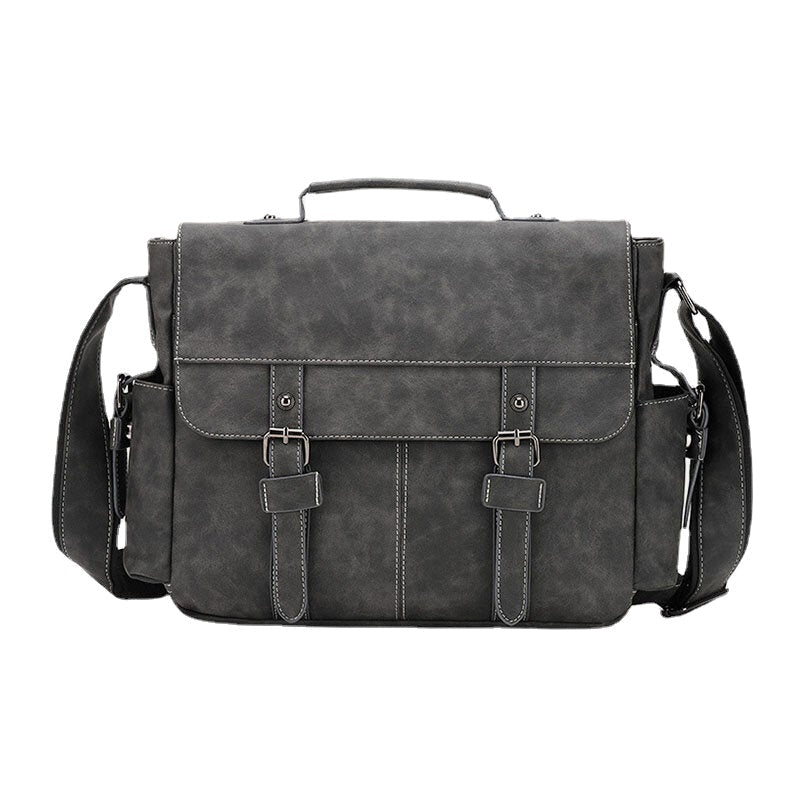 Men's PU Leather Crossbody Bag - Large Capacity, Multi-Pocket, Casual Fashion Messenger Handbag