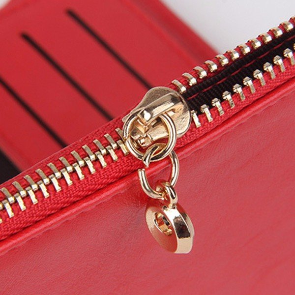 Women Genuine Leather Wallet Small Zipper Pu Coin Card Holder Purse