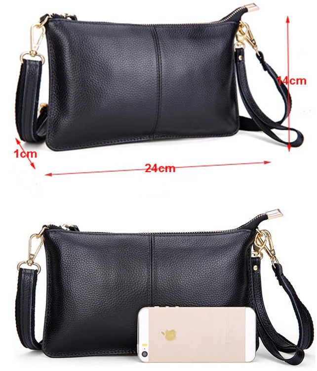 100% Genuine Cow Leather Messenger Bag / Shoulder Bag
