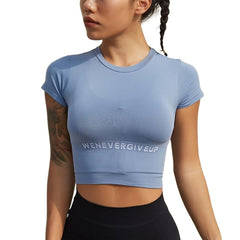 Stylish Breathable Women's Short Sleeve Cropped Tops