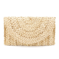 Women Summer Lovely Retro Straw Knitted Wallet Key Money Beach Long Bag Clutch