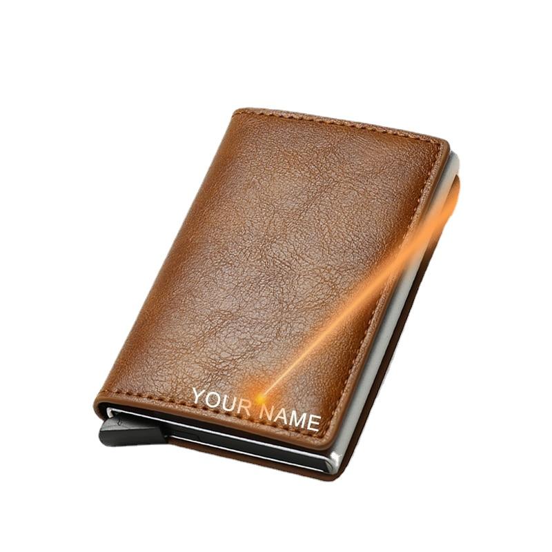 Vintage Mini Men's Leather Wallets For Card Money