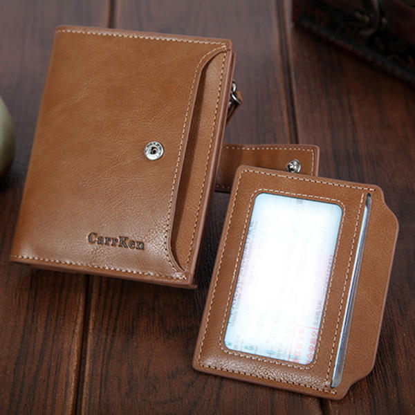 Men Women Faux Leather Retro Personalized Wallet Card Holder Coin Purse