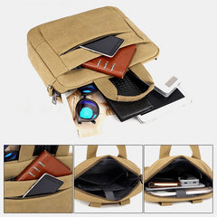 Men's Canvas Crossbody Shoulder Bag for Business