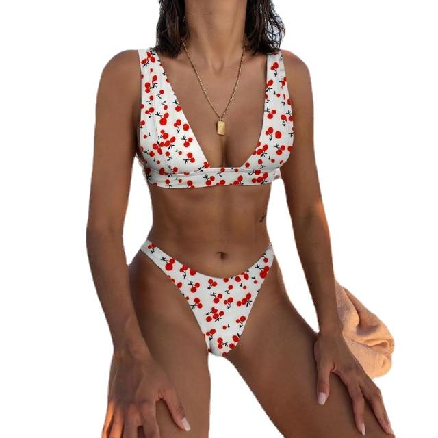 Sexy Ladies' Low Waist Push Up Brazilian Bikini Set