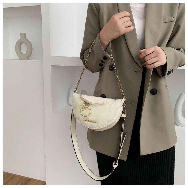 Women Fashion Semicircle Shoulder Bag Crossbody For Outdoor Party