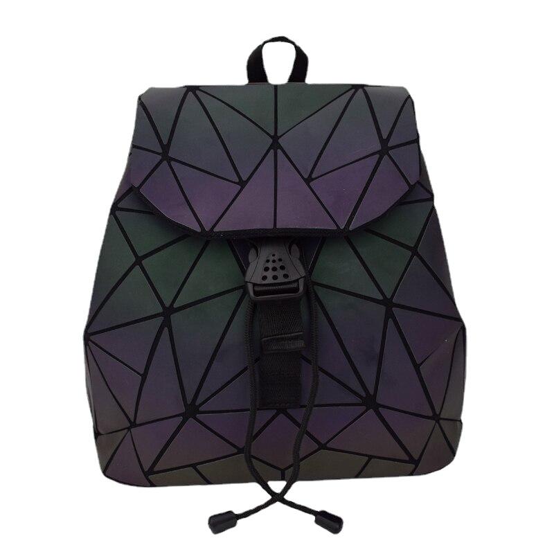 Casual Fashion Women's Backpack With Luminous Geometric Pattern For School