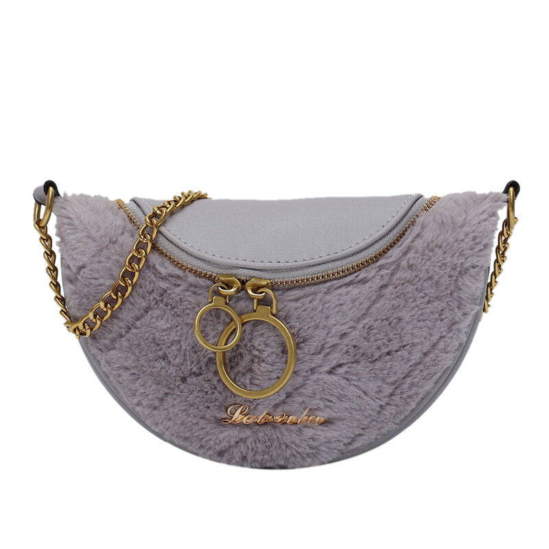 Women Fashion Semicircle Shoulder Bag Crossbody For Outdoor Party