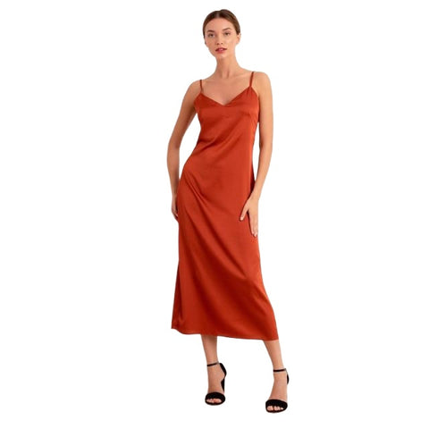 Sexy Ladies' V-neck Backless Spaghetti Strap Stain Dress For Party