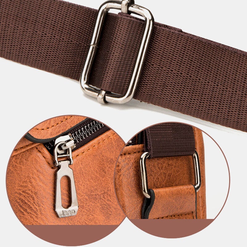 Men's Waterproof Multi-pocket Retro Crossbody Shoulder Bag - Large Capacity