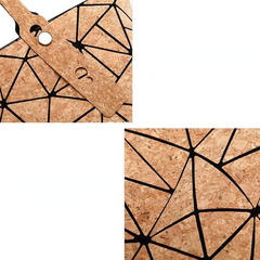 Street Fashion Style Geometric Diamond Cork School Bags For Teenage Girls