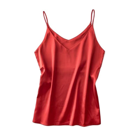 Casual Women's V-neck Sleeveless Spaghetti Strap Camisole Plus Size