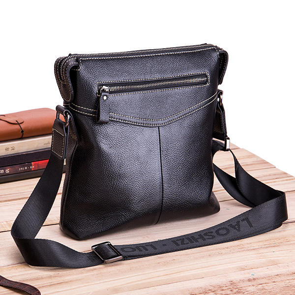 Men's Vintage Leather Business Crossbody Shoulder Bag