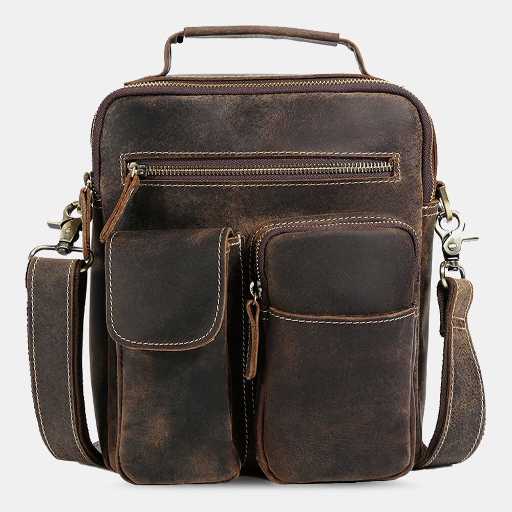 Men's Vintage Multi-pocket Crossbody Bag - Large Capacity Shoulder Bag