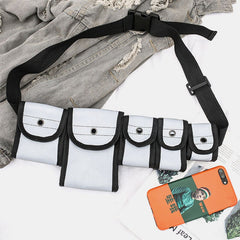 Unisex Reflective Nylon Tactical Multi-pocket Chest & Waist Bag for Outdoor Games