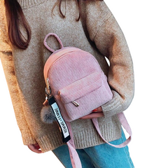 Stylish Cute Ladies' Mini Velvet Backpack