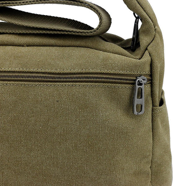 Men's Large Canvas Messenger Bag - Casual Travel Crossbody