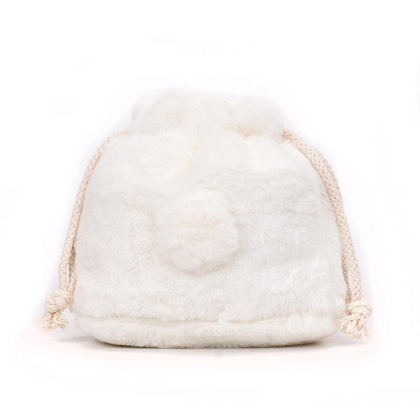 Cute Plush String Bucket Bag Shoulder Crossbody For Women