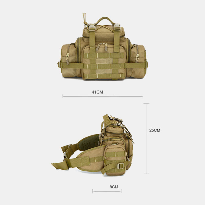 Unisex Tactical Camouflage Nylon Multi-carry Crossbody & Waist Bag for Outdoor Riding