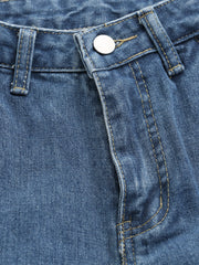 Icon Print Pocket Cotton Jeans