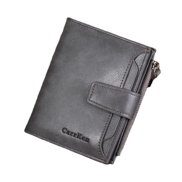 Men Women Faux Leather Retro Personalized Wallet Card Holder Coin Purse