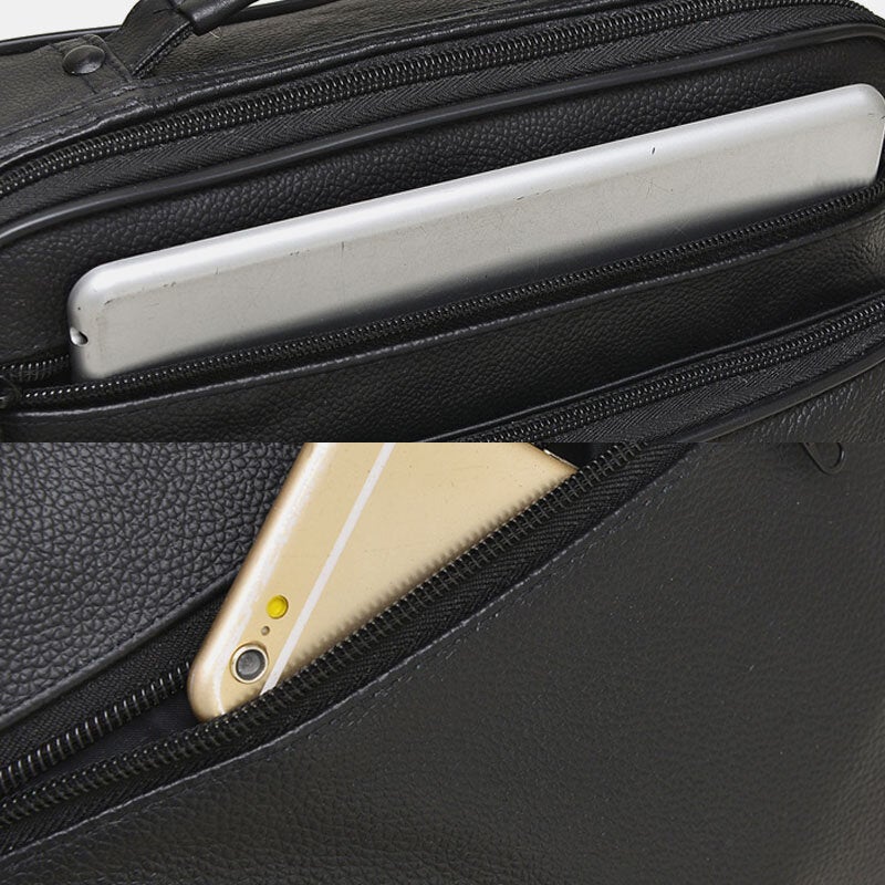 Men's Genuine Leather Business Shoulder Crossbody Bag
