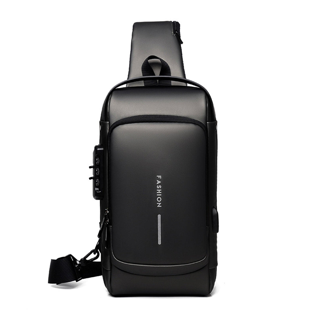 Men Oxford Cloth Anti-theft Lock Large-capacity USB Charging Multifunctional Casual Messenger Bag Chest Bag