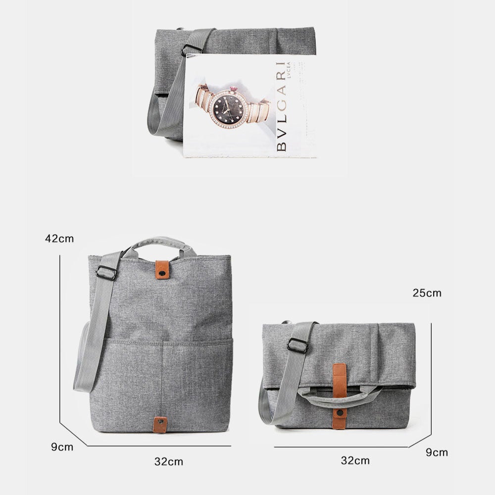 Men's Waterproof Canvas Messenger Bag, Retro Multi-pocket Crossbody Shoulder Bag