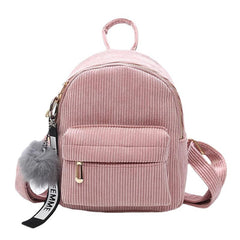 Stylish Cute Ladies' Mini Velvet Backpack