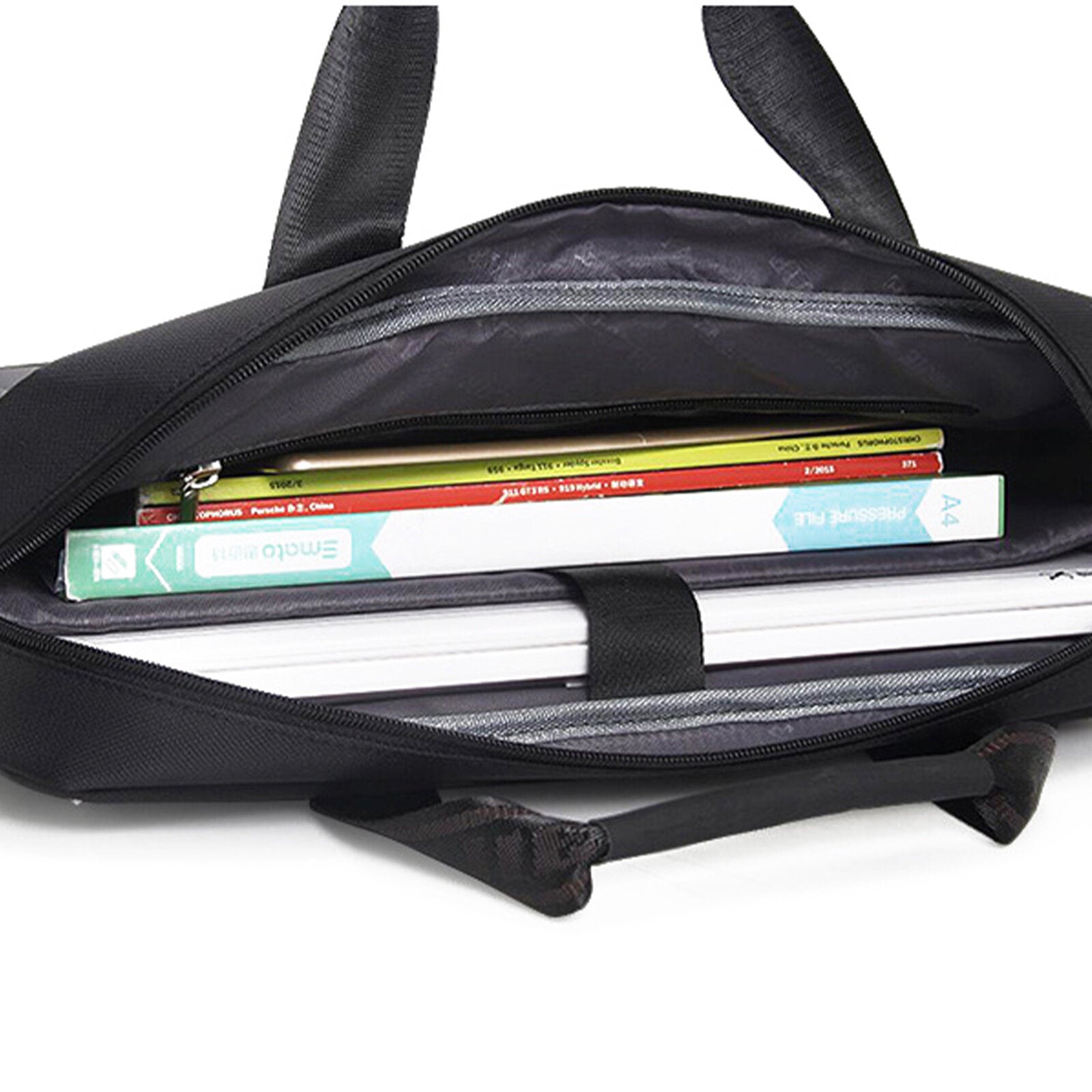 Men's Oxford Cloth Casual Briefcase, Convertible Strap, 16" Laptop Bag, Large Capacity