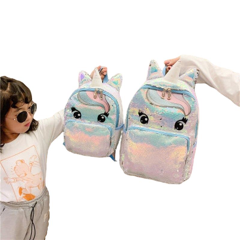 Fashion Large Capacity Ladies' Sequins Unicorn Styling Backpack For School