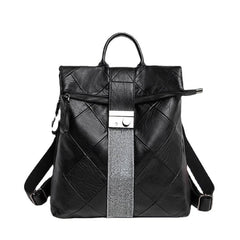 Large Capactiy Anti-theft Women's Leather Backpack For Daily Use