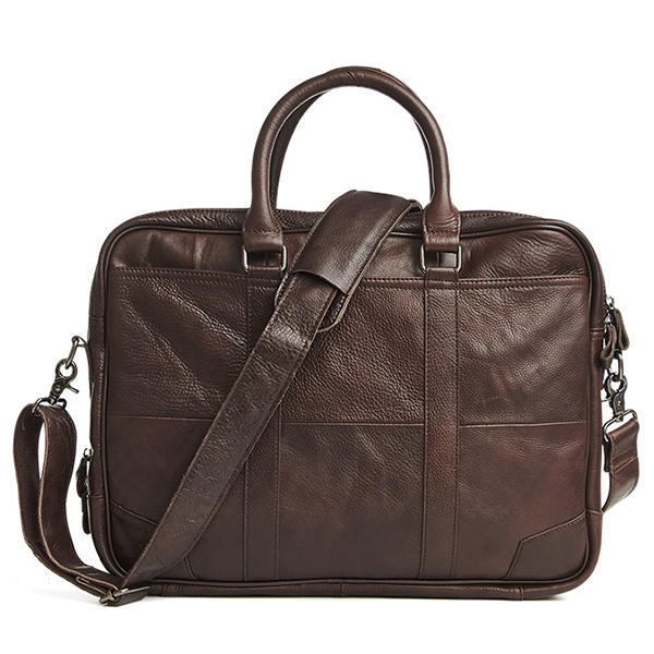 Genuine Leather Laptop Briefcase Crossbody for Business