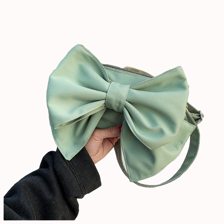 Fashionable Women's Zipper Clutch With Cute Bow