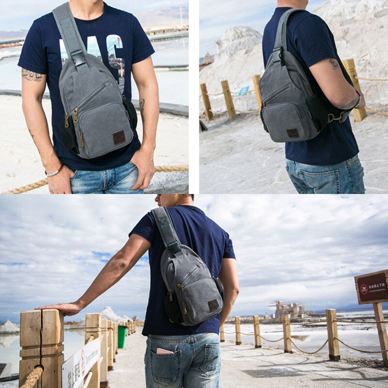Men's Vintage Casual Chest Bag for Outdoor Travel