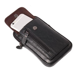 Men's Genuine Leather Crossbody Waist Phone Bag