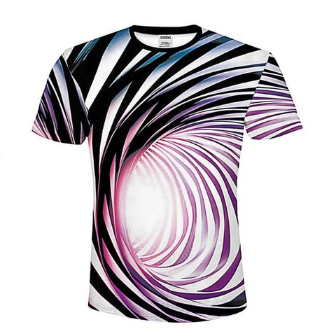 Casual Men's O-neck Short Sleeves T-Shirt With 3D Print Pattern