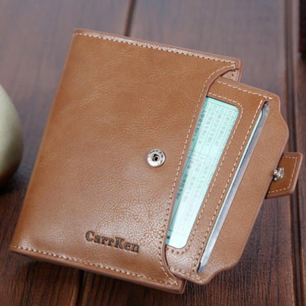 Men Women Faux Leather Retro Personalized Wallet Card Holder Coin Purse