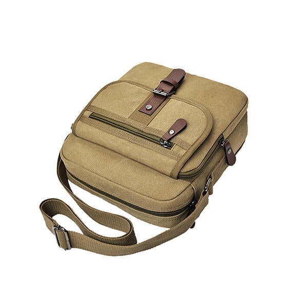 Men's Vintage Canvas Crossbody Bag - Multifunctional Shoulder Pack for Casual & Business Travel