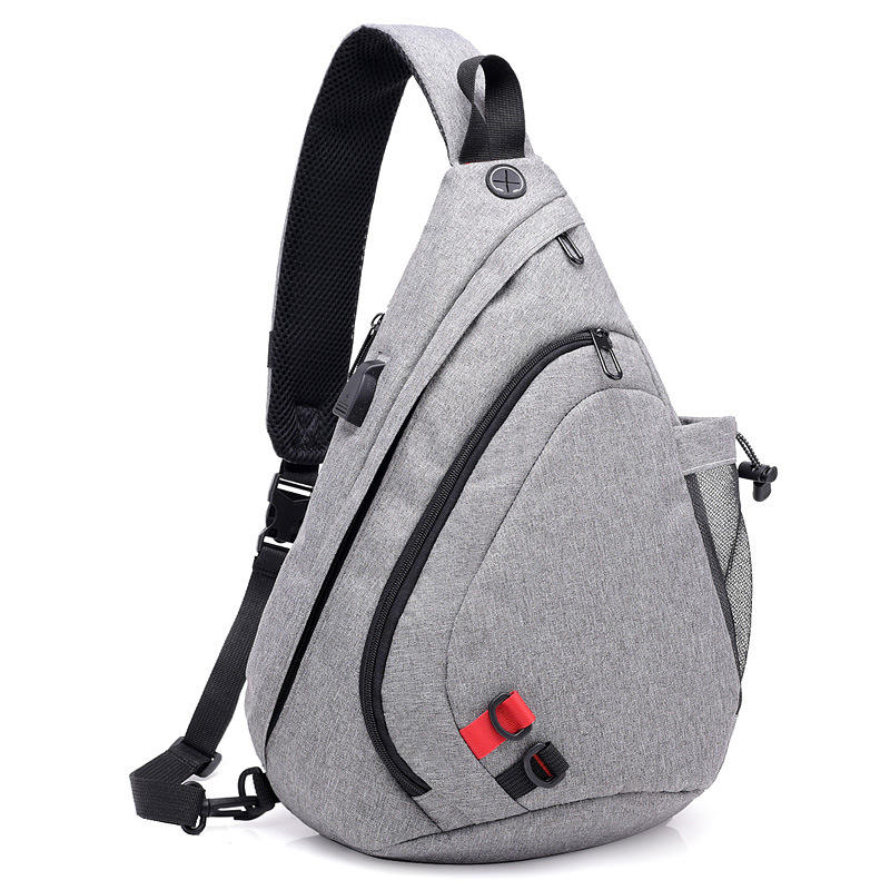 Men's Camouflage Chest Bag with USB Port - Large Capacity Outdoor Crossbody