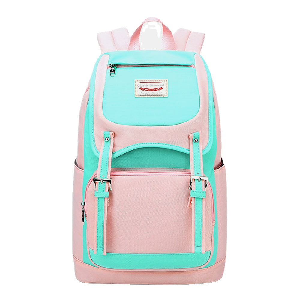 Women Waterproof Nylon Large Capacity Casual Patchwork Backpack