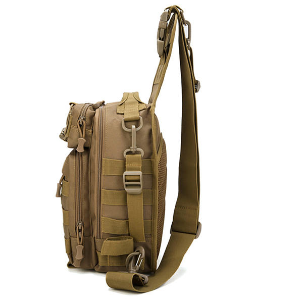 Men's Tactical Waterproof Nylon Camouflage Crossbody Bag - Multifunctional Military Chest Bag