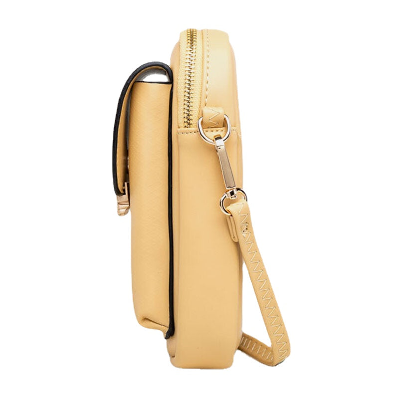 Women Solid Zipper Phone Bag Crossbody Shoulder