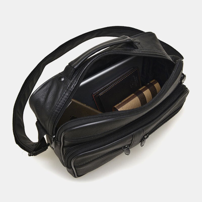 Men's Genuine Leather Business Shoulder Crossbody Bag